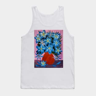 A beautiful bouquet of mixed flowers in a copper and gold vase Tank Top